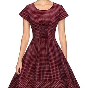 GownTown 1950s Vintage Style Stretchy Swing Dress